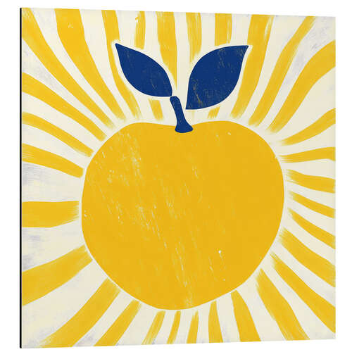 Aluminium print Yellow apple