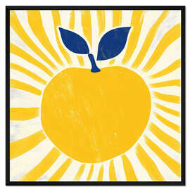 Gerahmter Kunstdruck Gelber Apfel