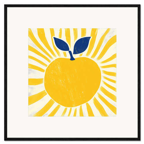 Framed art print Yellow apple