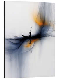 Alubild Rudern auf dem Fluss