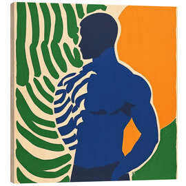 Holzbild Siegreicher Athlet