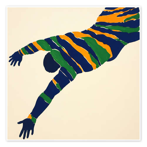 Poster Athletic diving man