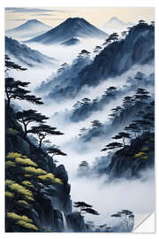 Sticker mural Misty Landscape