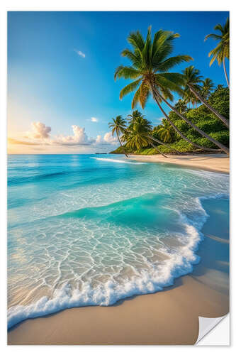 Selvklebende plakat Island Paradise