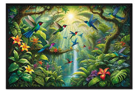 Gerahmter Kunstdruck Exotischer Dschungel