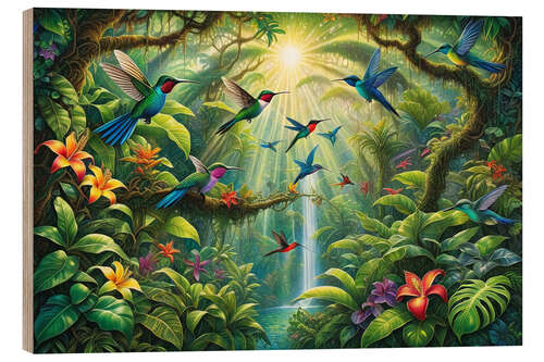 Hout print Exotic Jungle