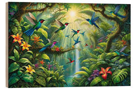 Tableau en bois Exotic Jungle