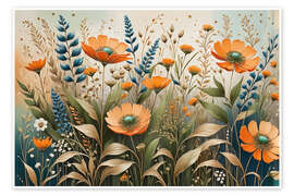 Wall print The flower meadow - Mango Art