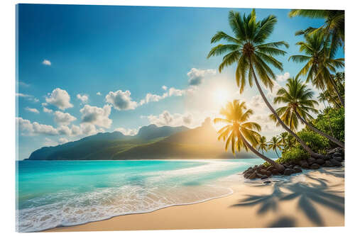 Quadro em acrílico Tropical Beach