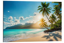Stampa su alluminio Tropical Beach - Mango Art