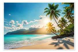 Wall print Tropical Beach - Mango Art