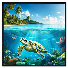 Gerahmter Kunstdruck Kleines Paradies