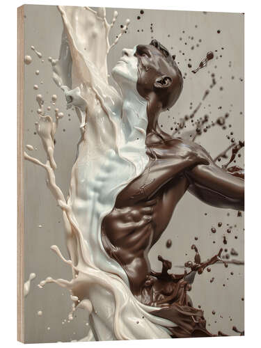 Holzbild Splashing Man