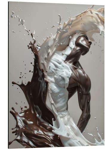 Aluminium print Male nude