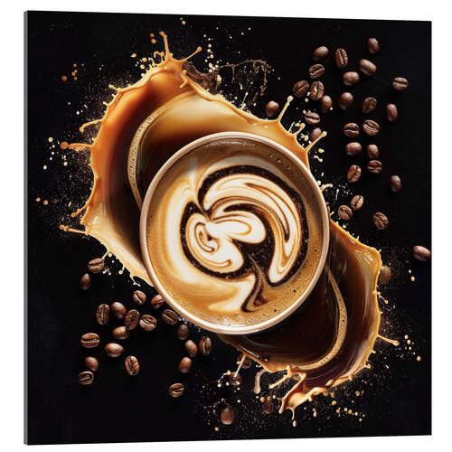 Akryylilasitaulu Swirling Coffee