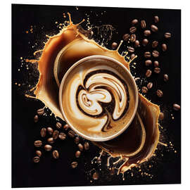 Tableau en PVC Swirling Coffee - Bettina Dittmann