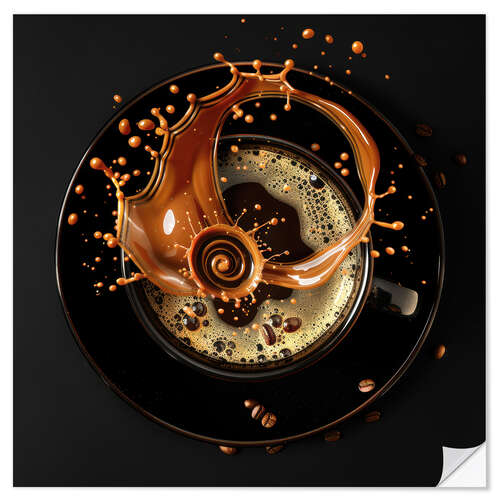 Adesivo murale Coffee Splash