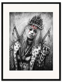 Gerahmter Kunstdruck Silber und Schatten