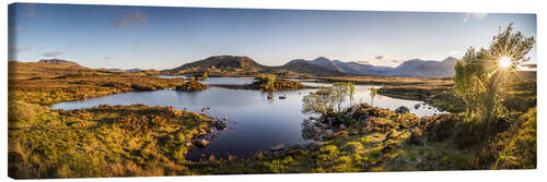 Lienzo Evening light in Rannoch Moor, Highlands, Scotland