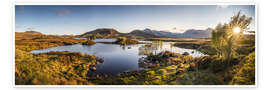 Wall print Evening light in Rannoch Moor, Highlands, Scotland - Christian Müringer