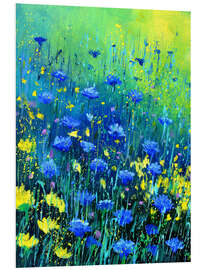 Hartschaumbild Blaue Kornblumen