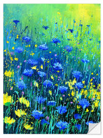 Wandsticker Blaue Kornblumen