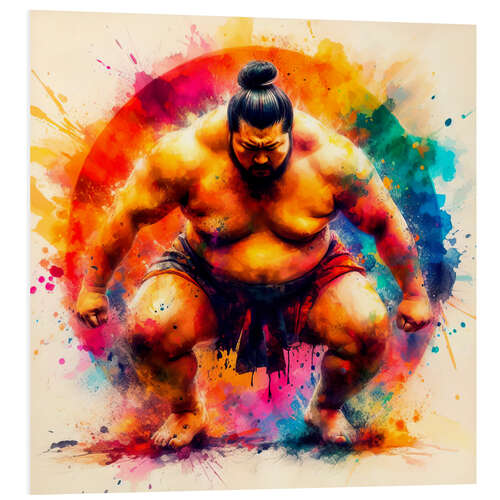 Foam board print Japanese sumo wrestler I