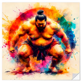 Wall sticker Japanese sumo wrestler I