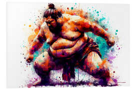 Hartschaumbild Japanischer Sumo-Ringer II