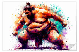 Wandsticker Japanischer Sumo-Ringer II