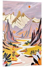 Tableau en verre acrylique Lavender Mountains