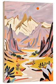 Tableau en bois Lavender Mountains