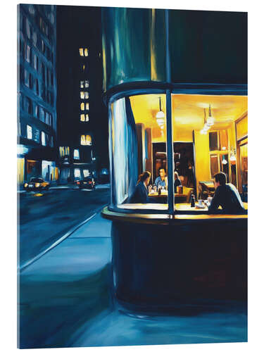 Tableau en verre acrylique Modern Nighthawks