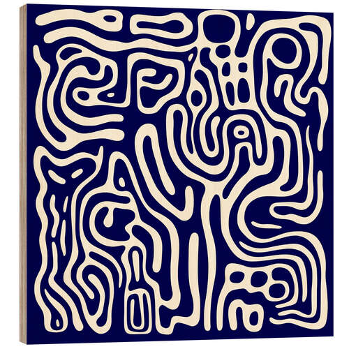 Cuadro de madera Labyrinth of life