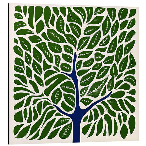 Aluminium print Green tree