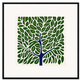 Gerahmter Kunstdruck Grüner Baum