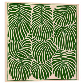 Hartschaumbild Monstera-Blätter