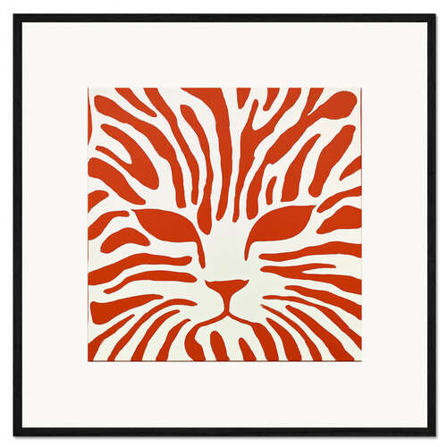 Ingelijste kunstdruk Cat face pattern