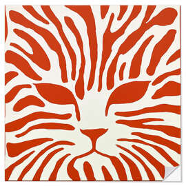 Adesivo murale Cat face pattern