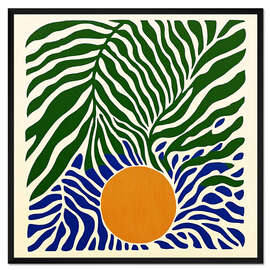 Gerahmter Kunstdruck Tropischer abstrakter Sonnenuntergang - DejaReve