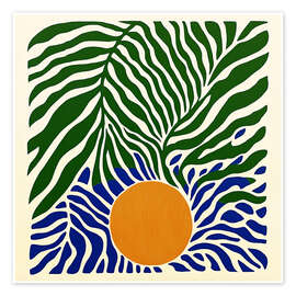 Poster Tropical abstract sunset