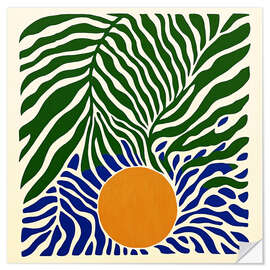 Vinilo para la pared Tropical abstract sunset