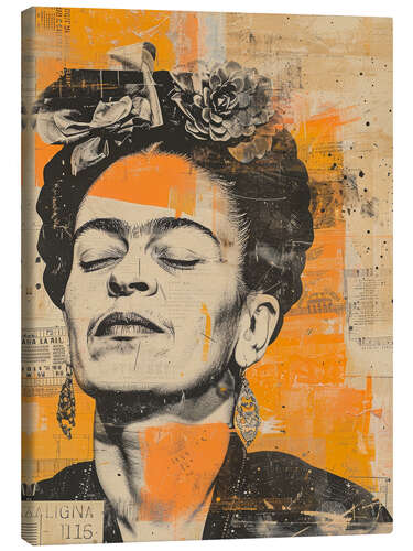 Canvas print Frida Vintage Collage