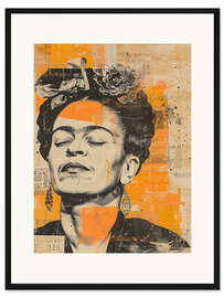 Gerahmter Kunstdruck Frida Vintage Collage - DejaReve