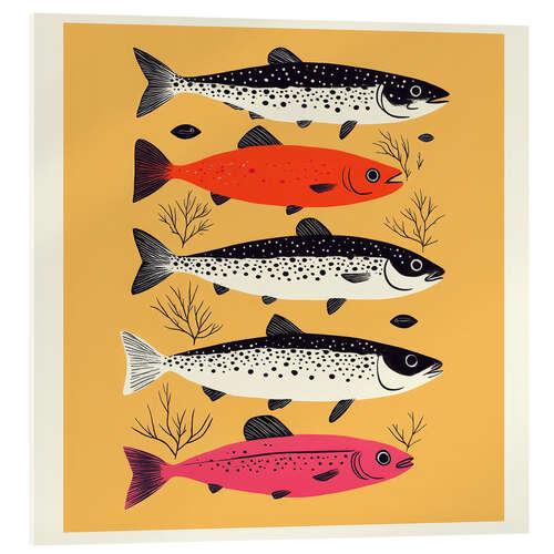 Acrylic print Five Fish