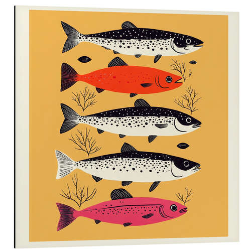 Alubild Fünf Fische
