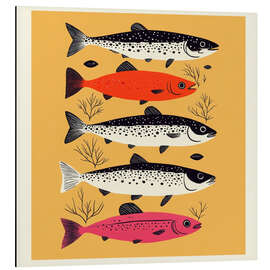 Alubild Fünf Fische