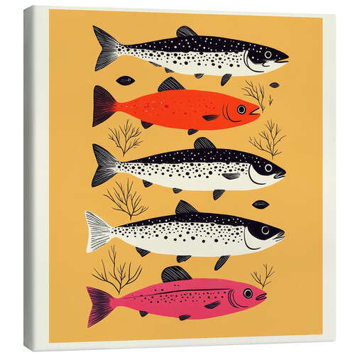Canvas-taulu Five Fish