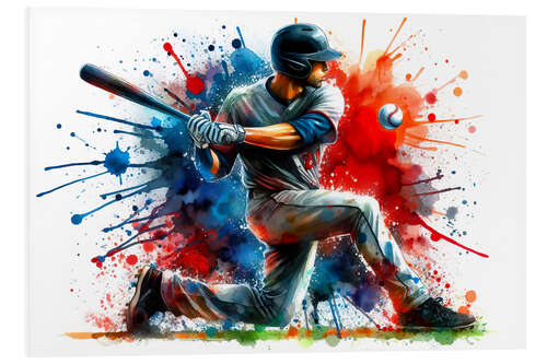 Bilde på skumplate Baseball player in watercolour