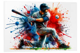 Bilde på skumplate Baseball player in watercolour